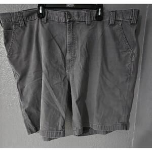 Men's Carhartt Relaxed Fit Shorts Size 52 Gray Pockets Zip Fly Rugged Flex
